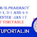 B.TECH/B.PHARMACY 1-1, 2-1, 3-1 AND 4-1 SEMESTER CBT TIMETABLE-JAN 17