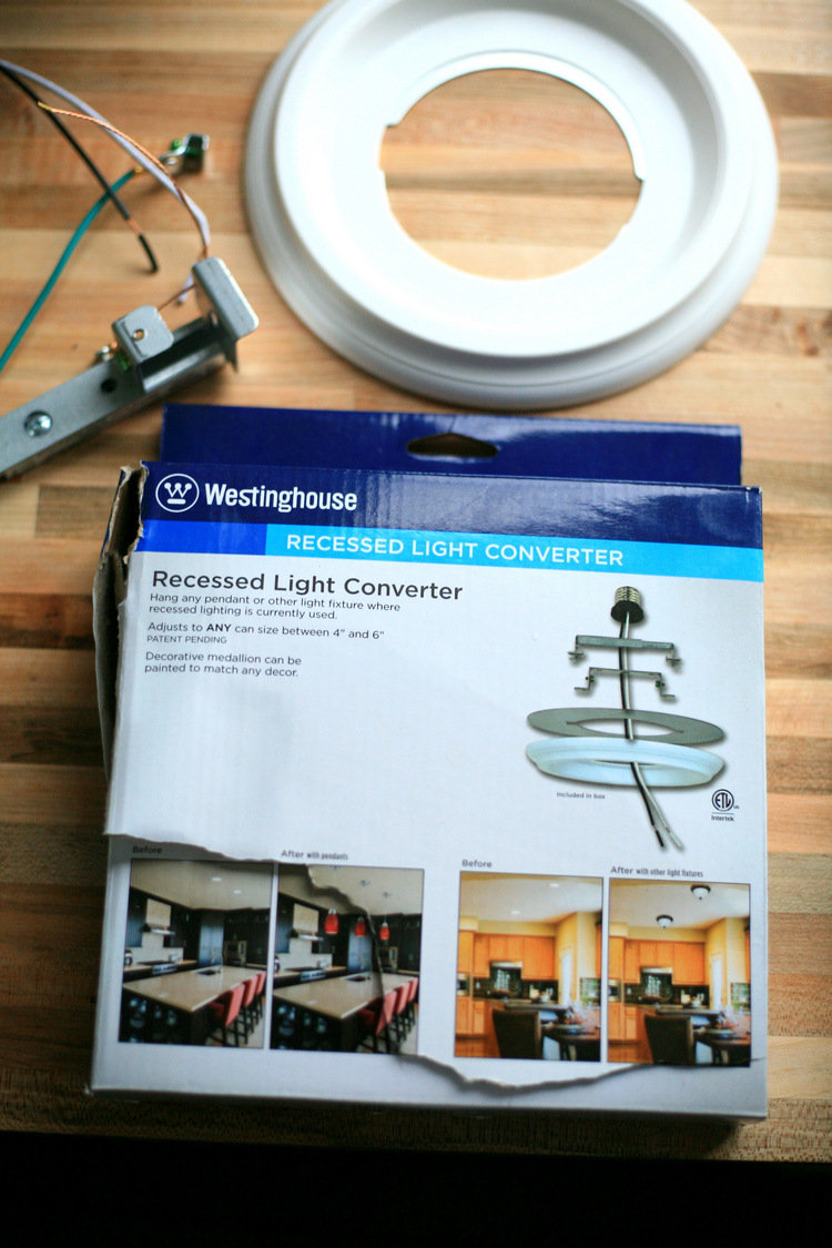 How to convert a can light to a pendant light! Nonelectrical tutorial