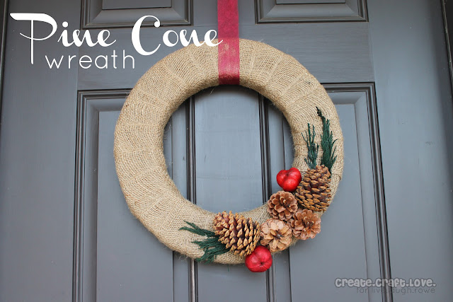Pine Cone Wreath by Creat.Craft.Love for LiveLaughRowe.com