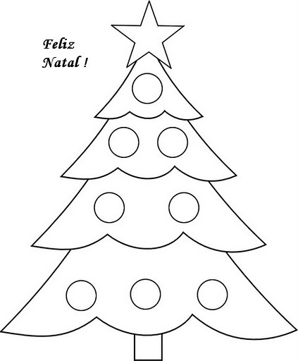 Natal: Desenhos de Arvores para Colorir