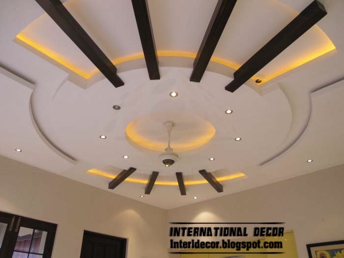False ceiling pop designs with LED ceiling lighting ideas 2014