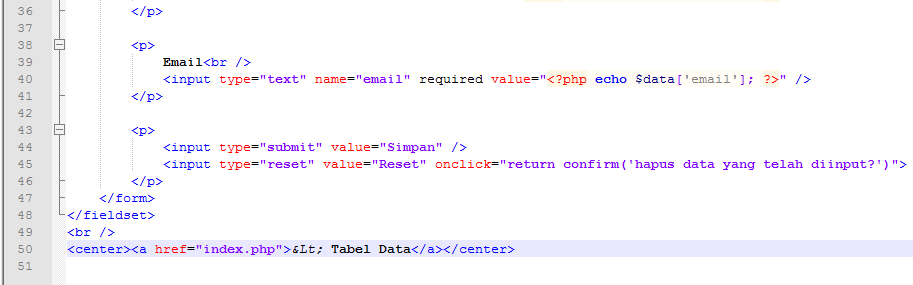 Input type name value