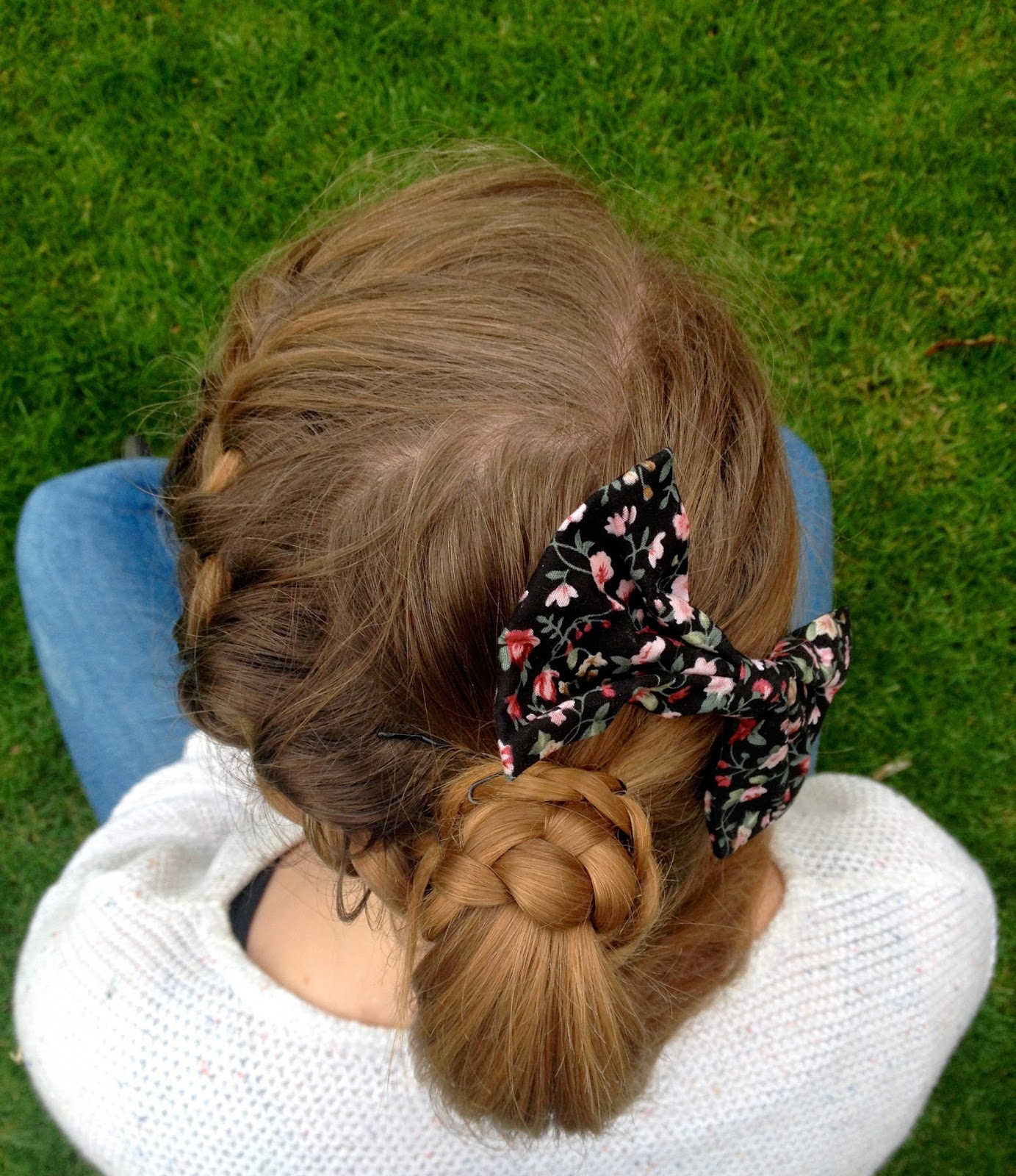 french-braided ponytail 