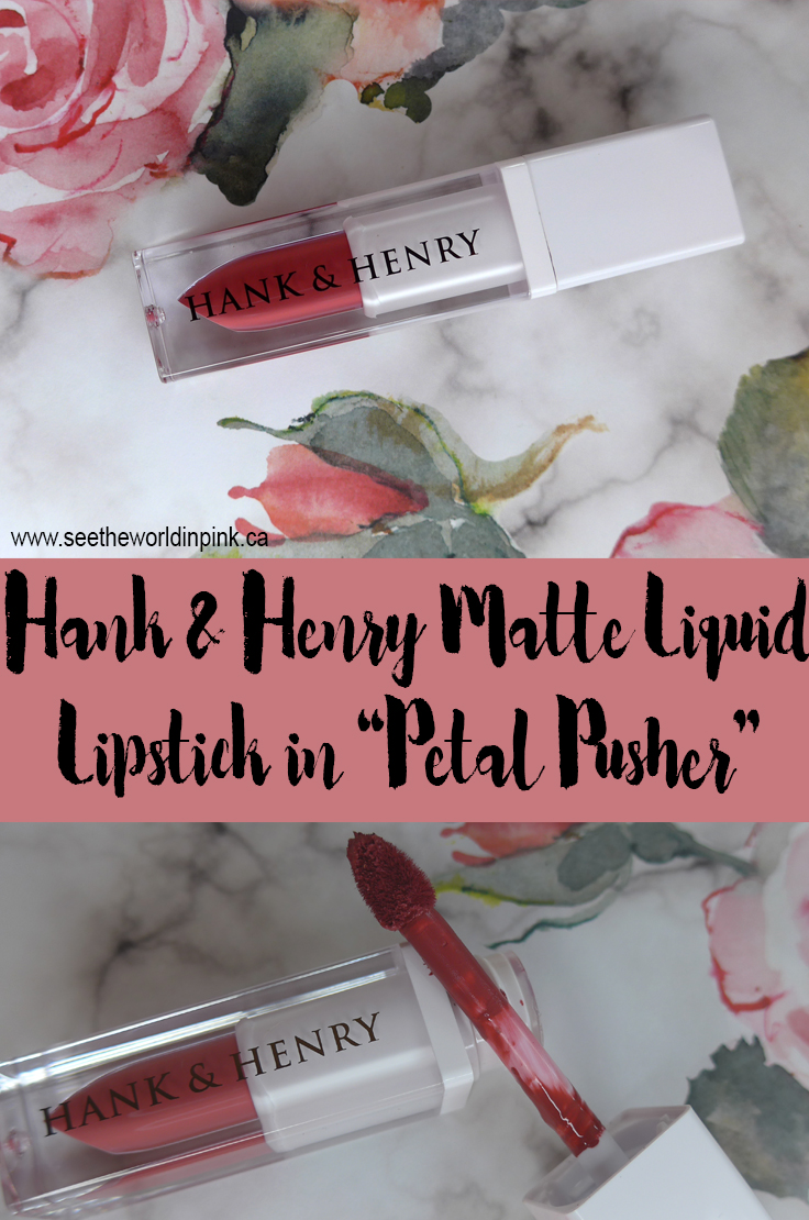 Hank and Henry Lip Aesthetic Matte Liquid Lipstick in "Petal Pusher"