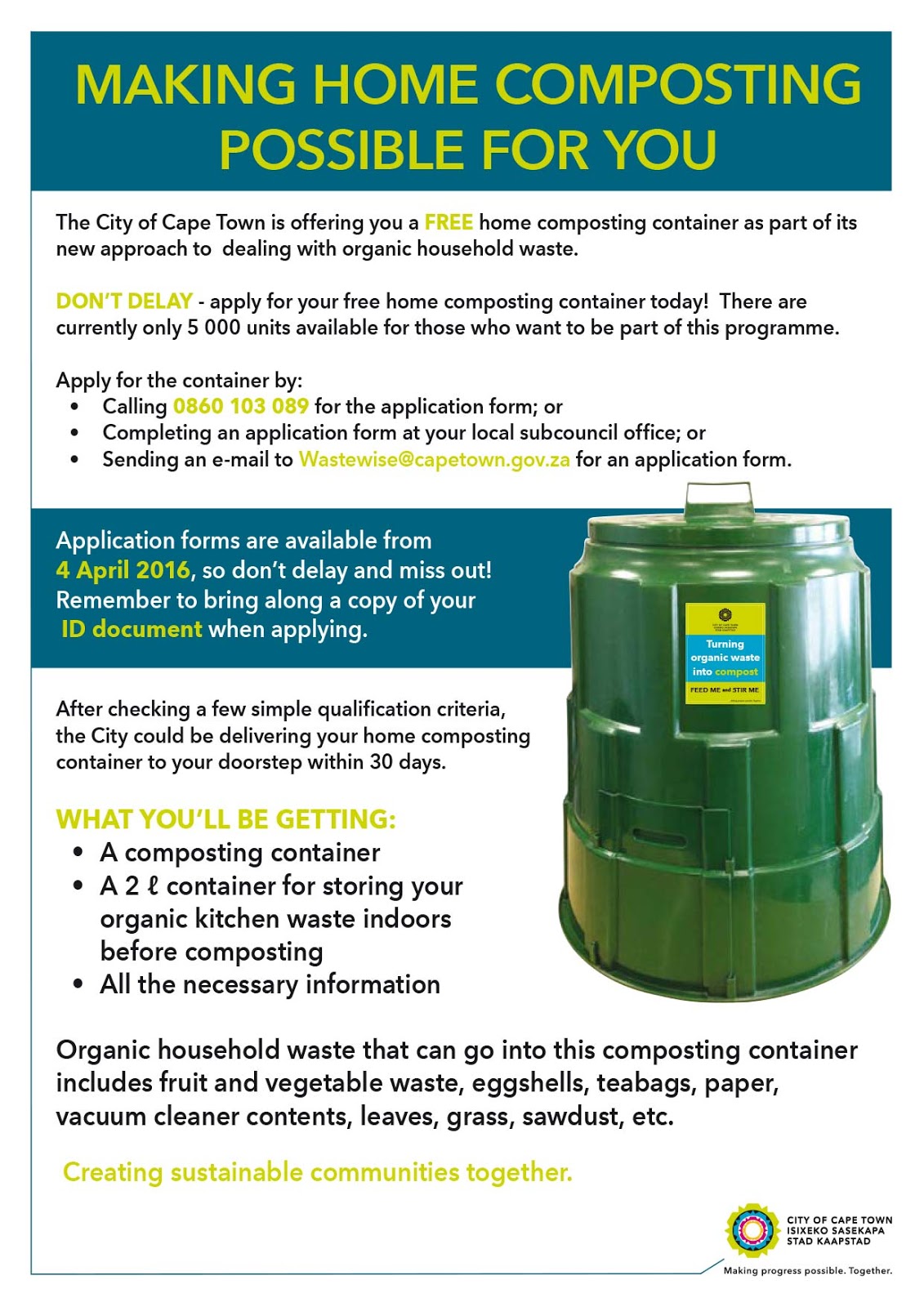 Camps Bay & Clifton Ratepayers & Association Making Home Composting