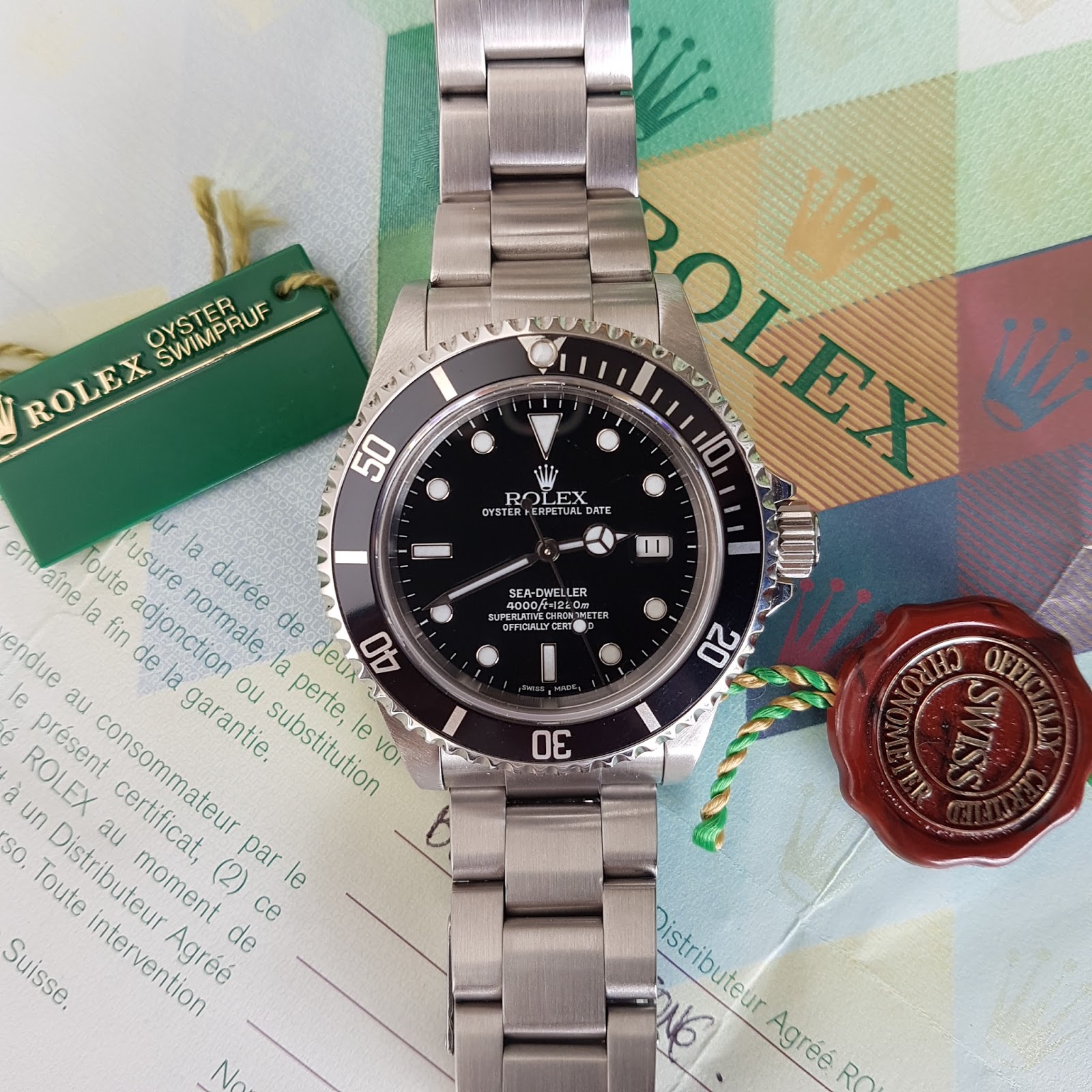 rolex sea dweller 4000 ft 1220 m