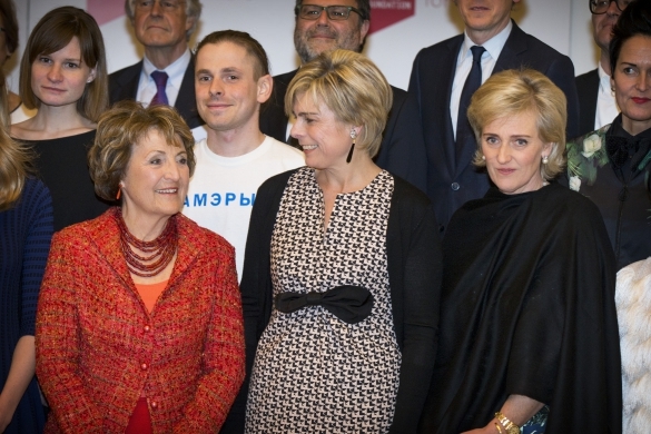 Princess Laurentien of The Netherlands and Princess Astrid and daughter, Lili Rosboch von Wolkenstein of Belgium, Princess Margriet, President of European Cultural Foundation (ECF)