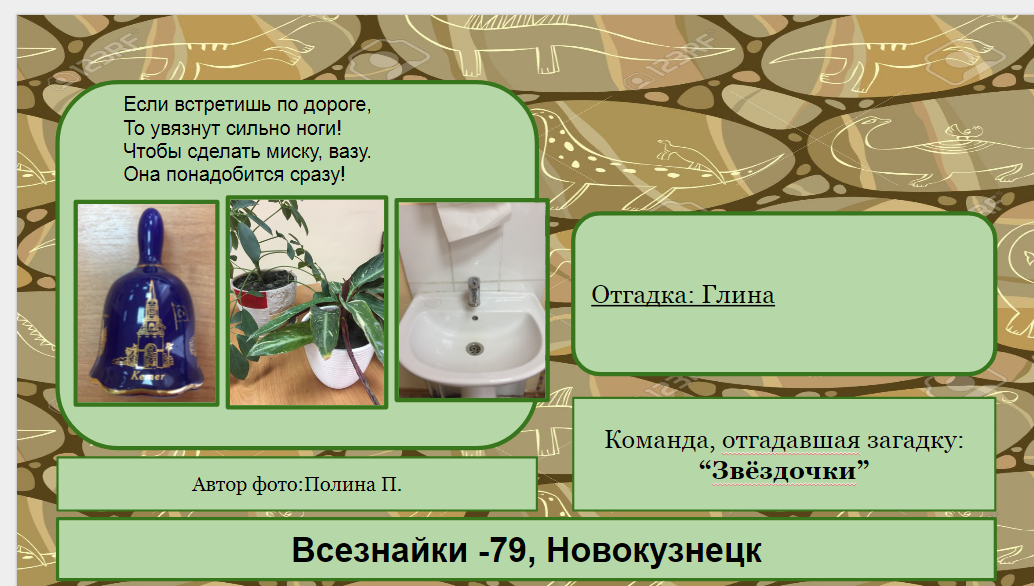 Страницы команд сетевого проекта "Тайны подземных миров": Всезнайки -79 ...