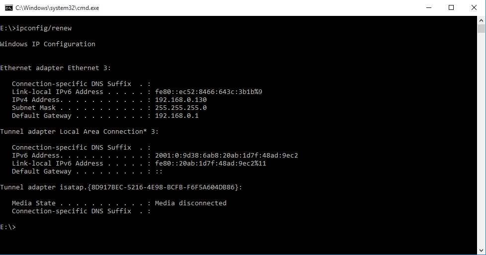 Ipconfig ~ Venkat's Blog