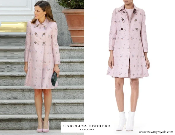 Queen Letizia wore Carolina Herrera Coat