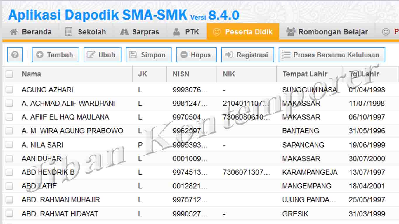 Mengentri Data Peserta Didik Di Aplikasi Dapodik Rajanya Sharing