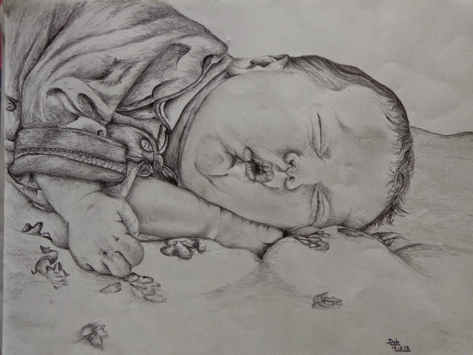 sketch of a baby