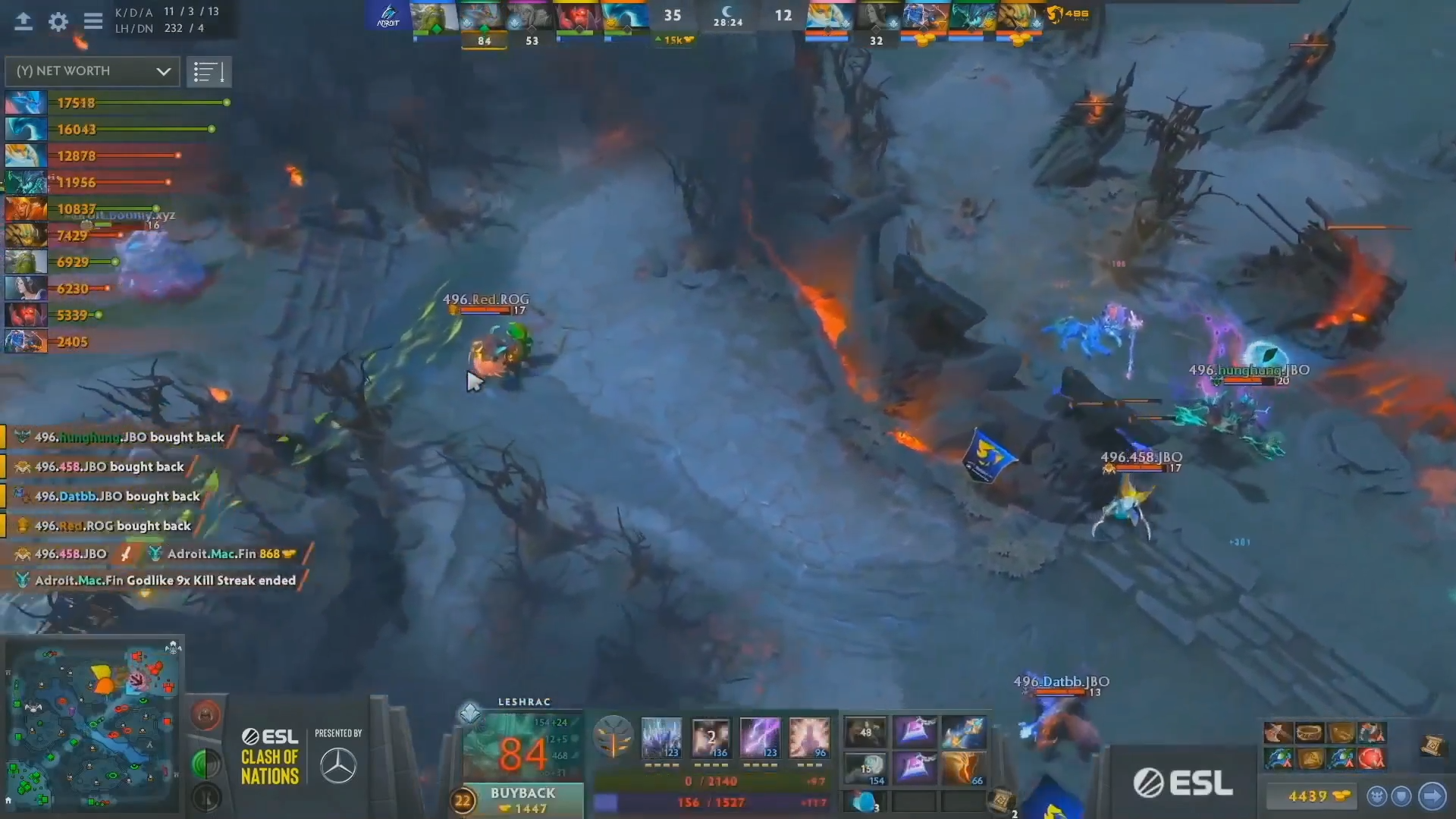 Ngày đầu tiên Main Event ESL Clash of Nations 2019: 496 gặp khó, Adroit 