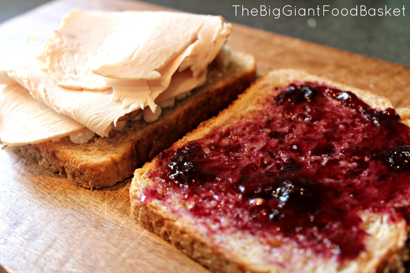 The Big Giant Food Basket Grilled Turkey and Goat Cheese Sandwich