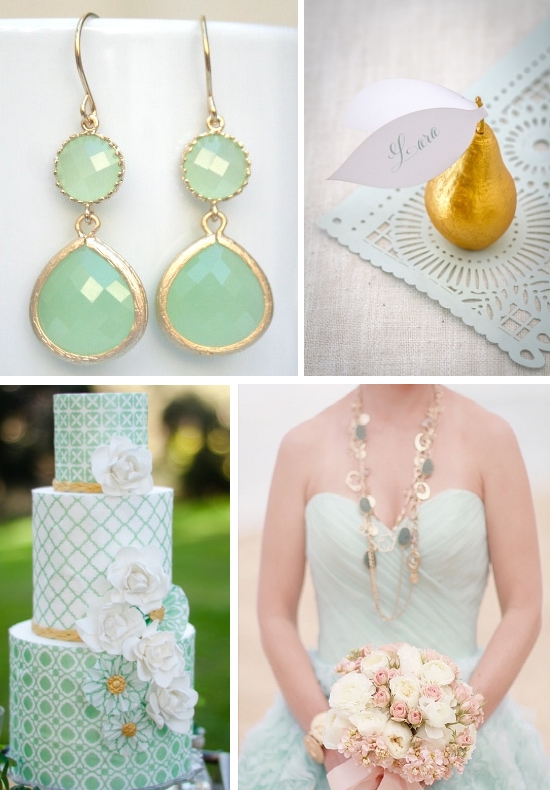 Gold and Mint Inspiration Board