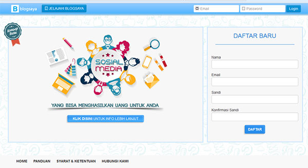 halaman pendafyaran blogsaya.com