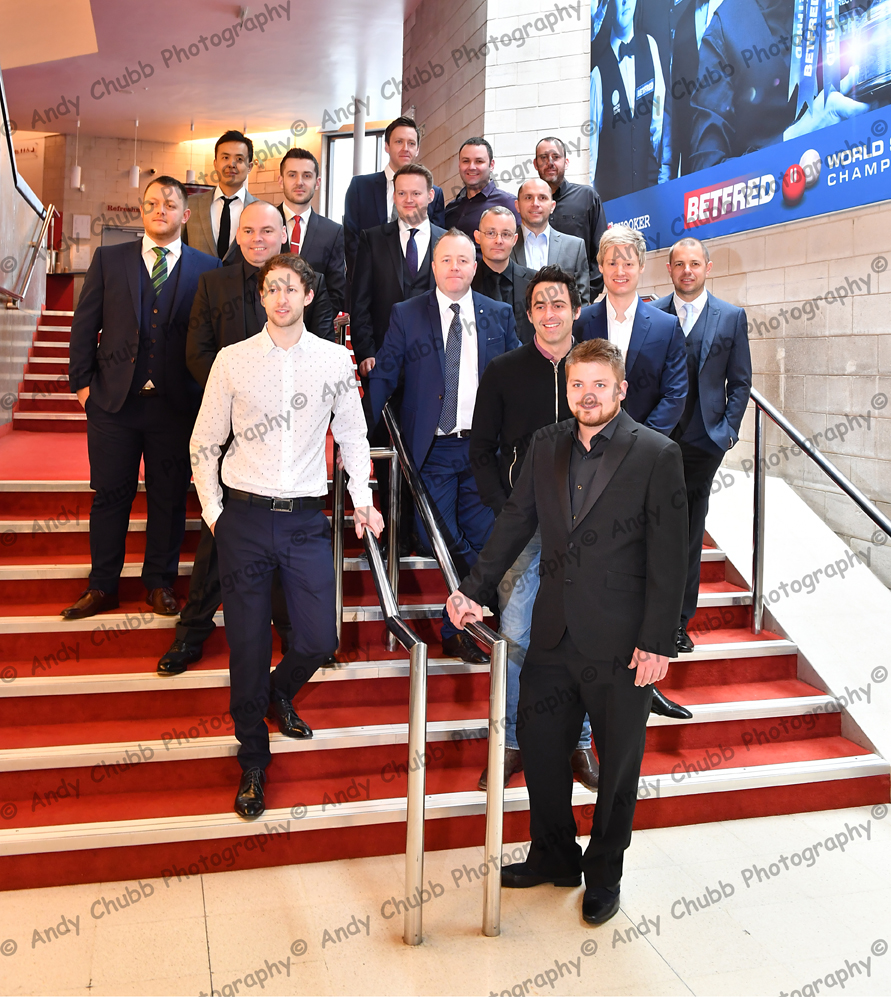 Peveril Photo World's top 16 Snooker players at the Crucible