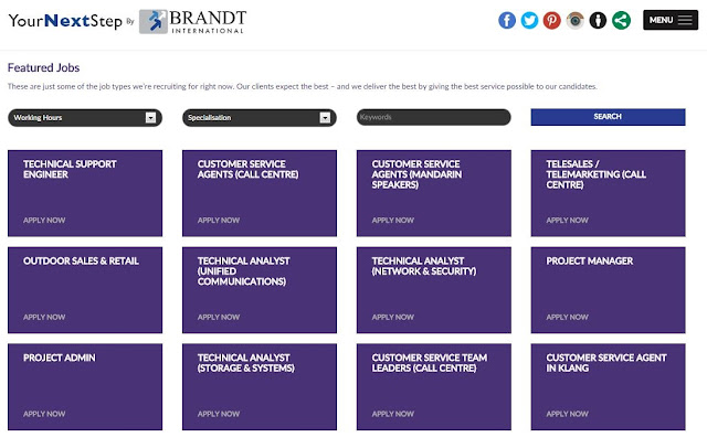 Brandt International, Cazar, Your Next Step, career site, job portal, cari kerja, byrawlins, 