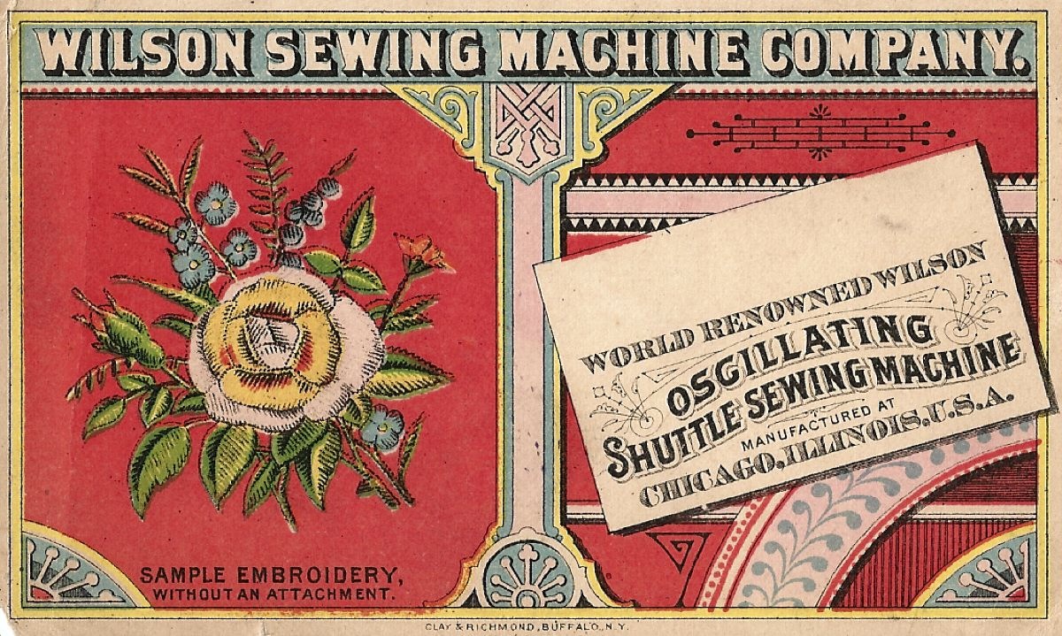 Quilting on the Crescent Trade Card Tuesday Wilson Sewing Machines