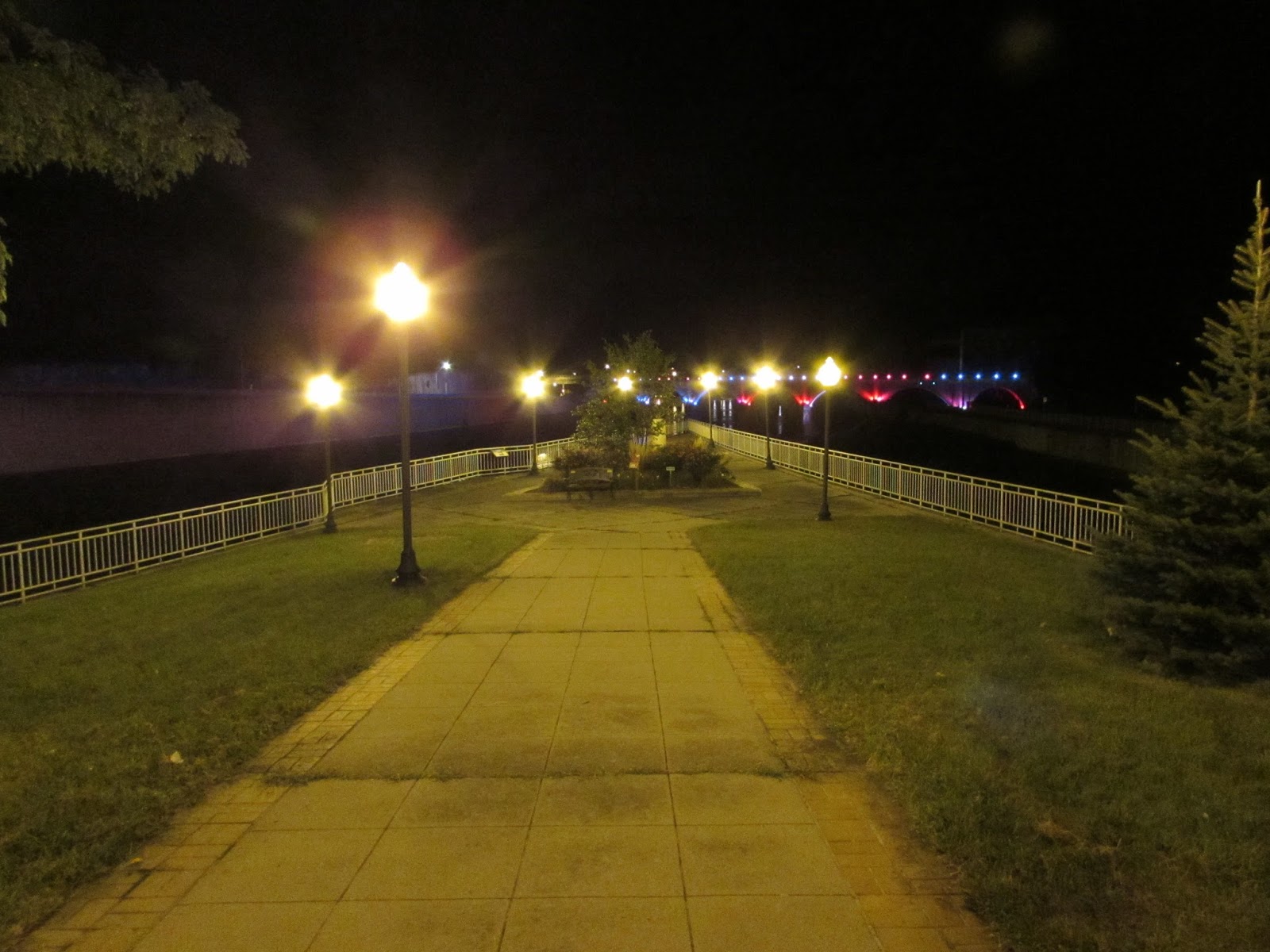 Johnstown at Night Historic Stone Bridge and Inclined Plane