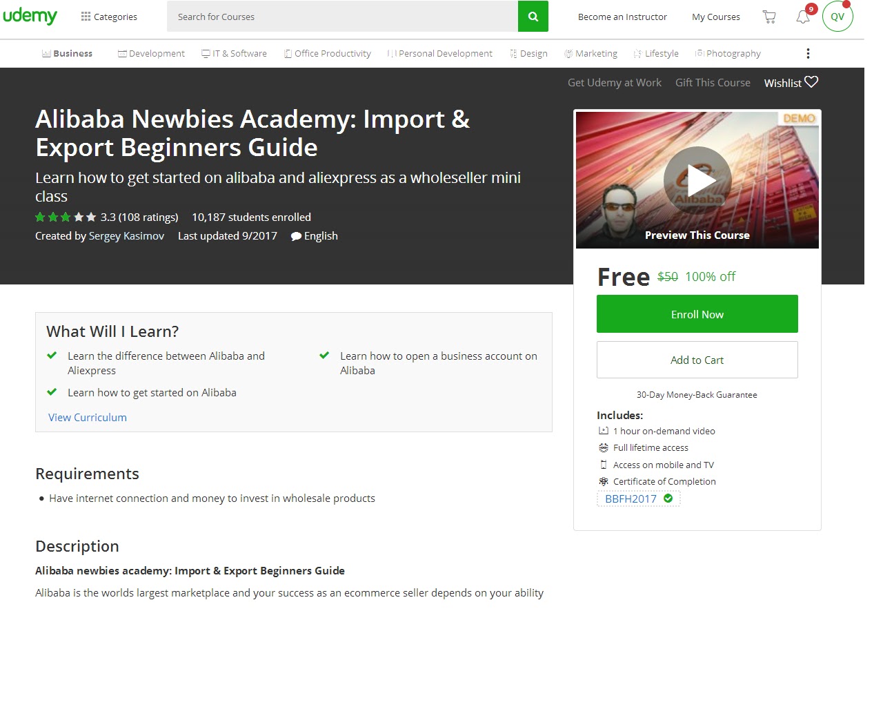 Udemy discount coupon