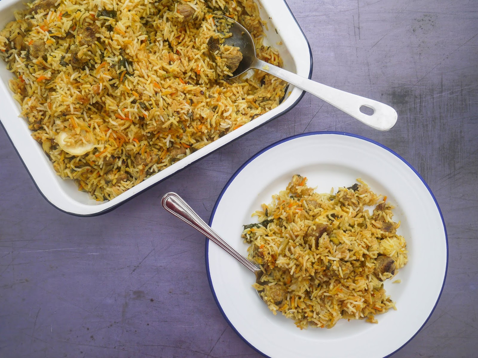 This Muslim Girl Bakes Boneless Lamb Biryani.
