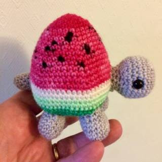 PATRON GRATIS TORTUGA SANDIA AMIGURUMI 30559