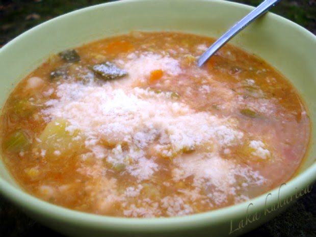 Ribollita soup by Laka kuharica: Classic Italian soup, thick, silky, filled with vegetables.