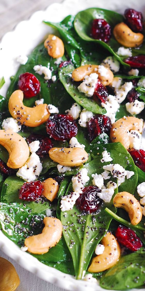 Cranberry Spinach Salad - healthy dinner recipe