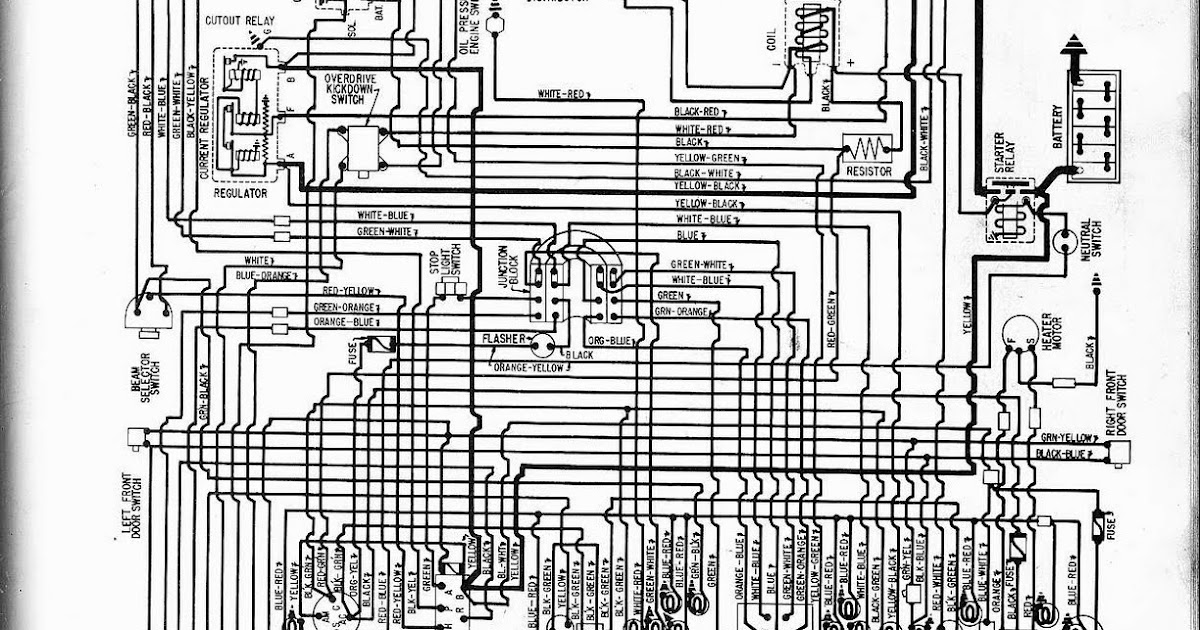 Free Auto Wiring Diagram: 1957 Ford V8 Fairlane, Custom300 ... 1957 ford thunderbird underhood wiring diagram 