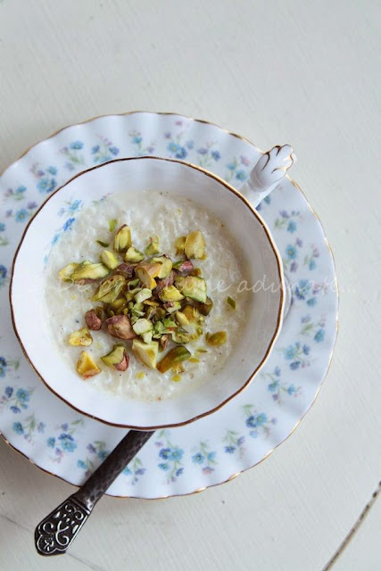 Orez cu lapte in stil indian cu cardamom si fistic/ Indian Rice Pudding, with Cardamom and Pistachios