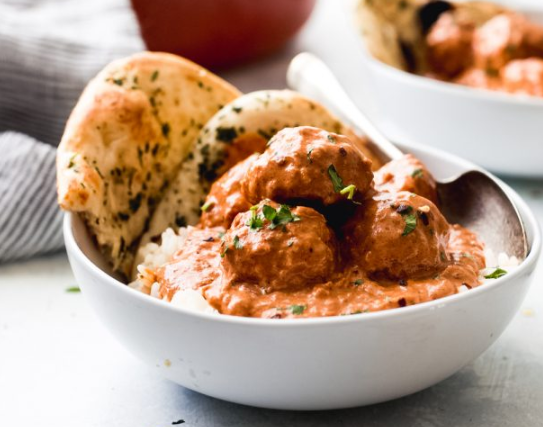 Creamy Chipotle Butter Chicken Meatballs