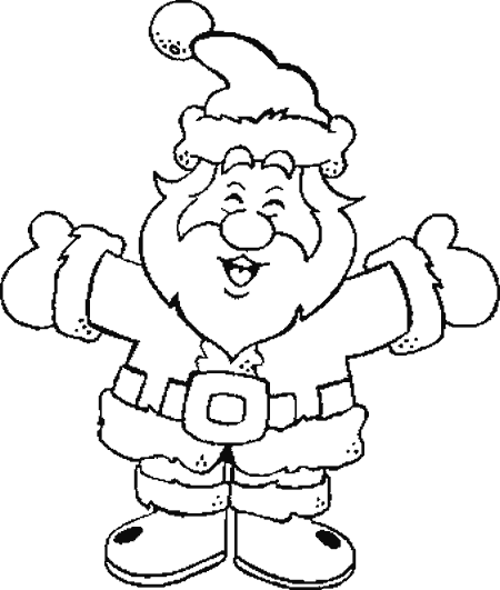 old fashioned santa coloring pages - photo #32