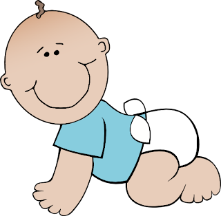 Happy Baby :: Clip Art :: Line Drawing :: Outline
