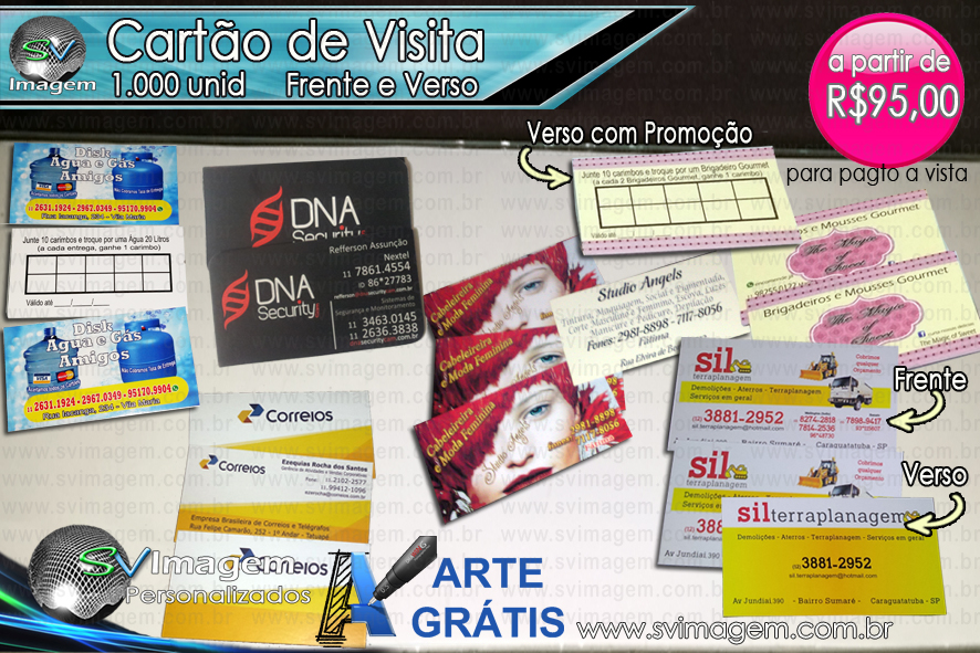 promoção para cartão de visita