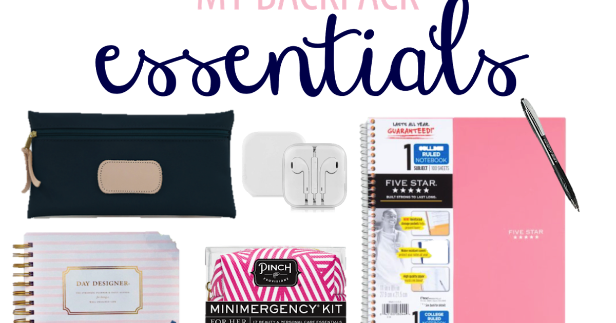 Prep In Your Step My Backpack Essentials