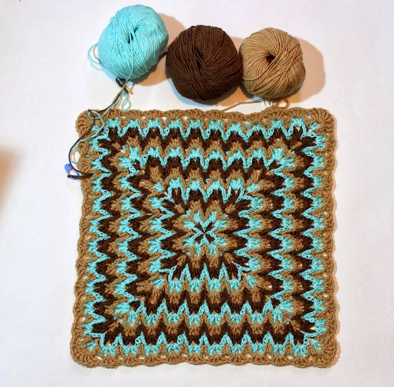 вяжем бабушкин квадрат на стул