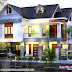 European mix sloping roof 4 bedroom home