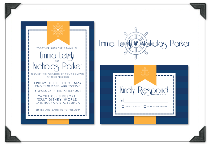 wedding nautical color combinations decorating a wedding arch