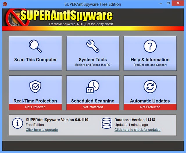 تحميل برنامج الحماية من التجسس SUPERAntiSpyware 2015 مجانا