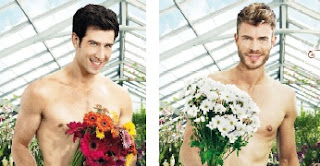two men handsome naked flowers favourite muscles