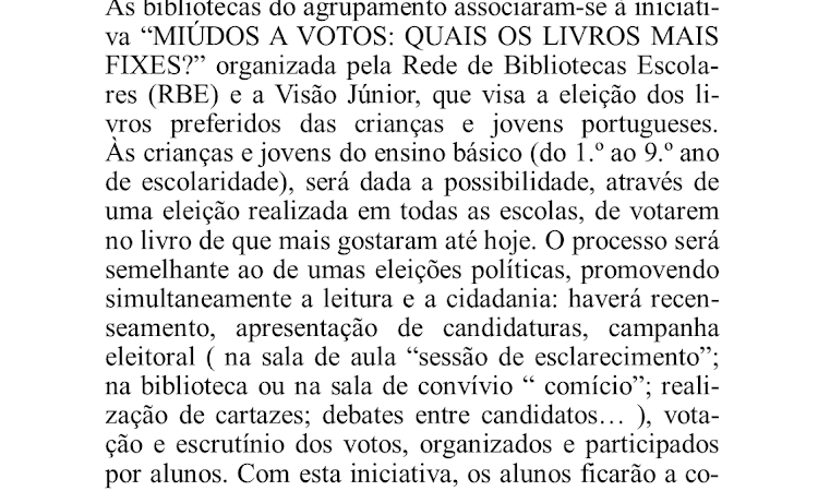 Vamos participar e partilhar leituras "Miúdos a votos"