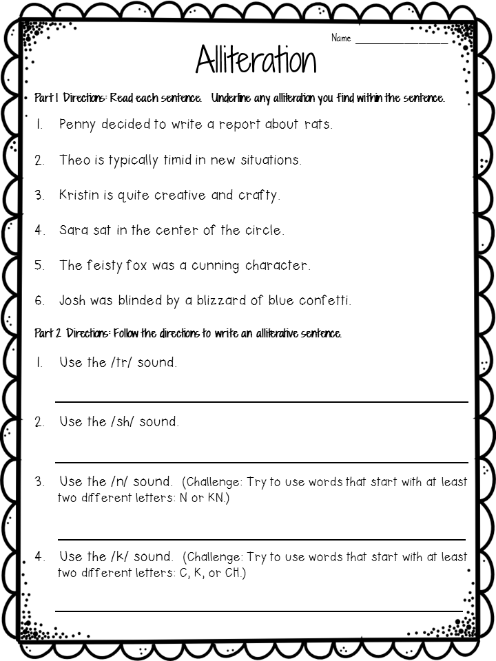 Crafting Connections Alliteration Anchor Chart plus Freebie 