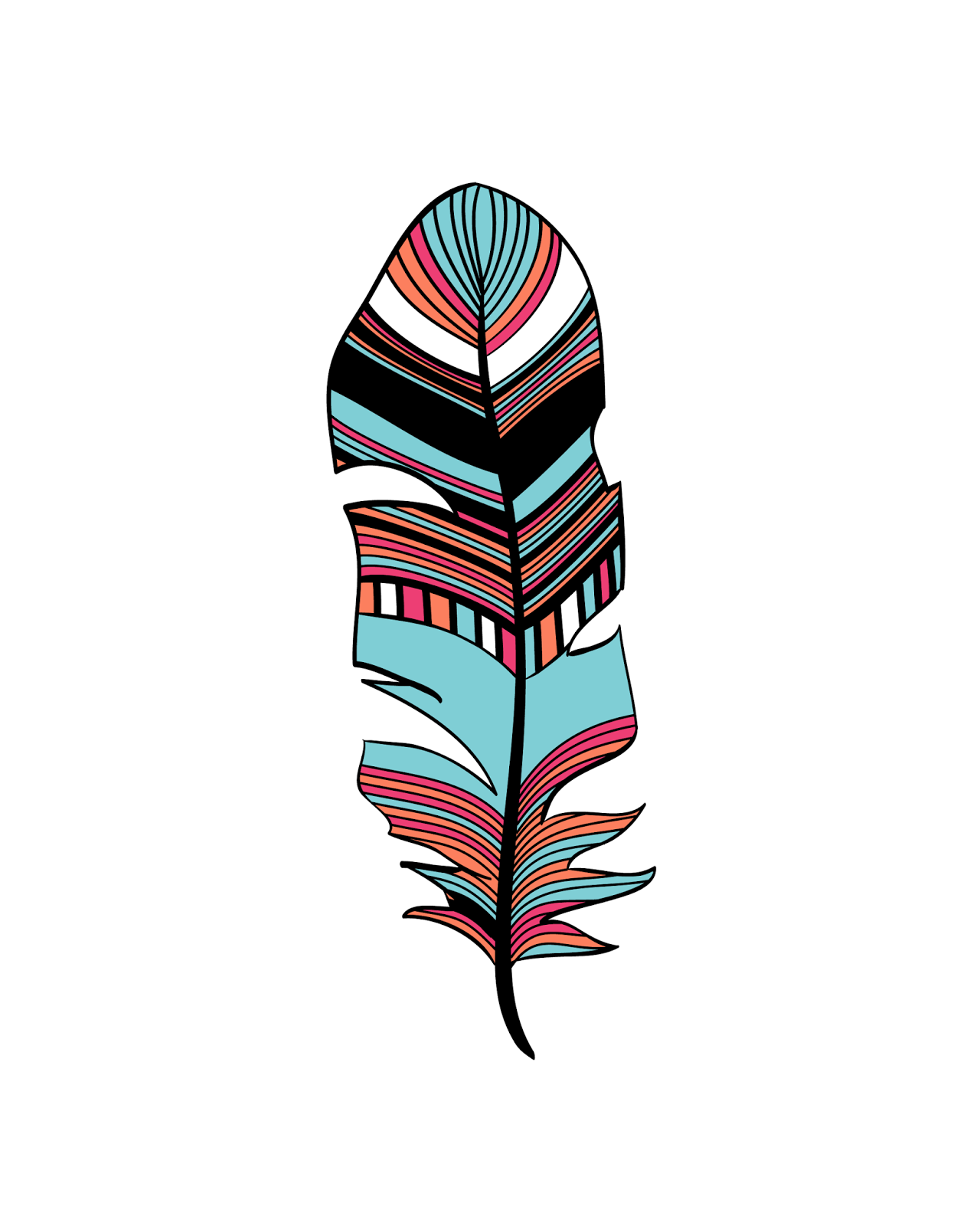 FREEBIES // ABSTRACT FEATHERS, Oh So Lovely Blog