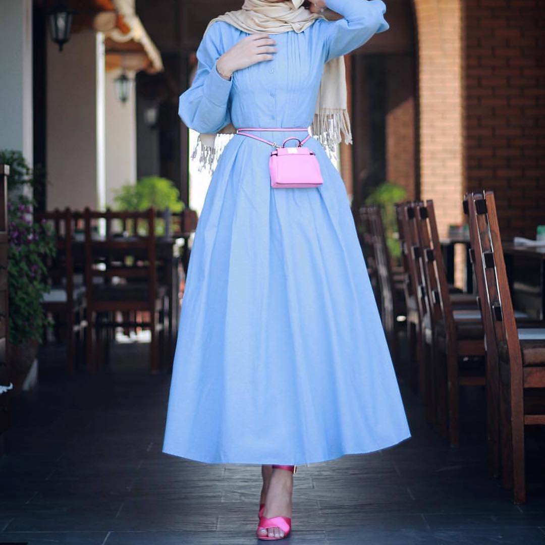 Robes longues Hidjab , Hijab Style 2018