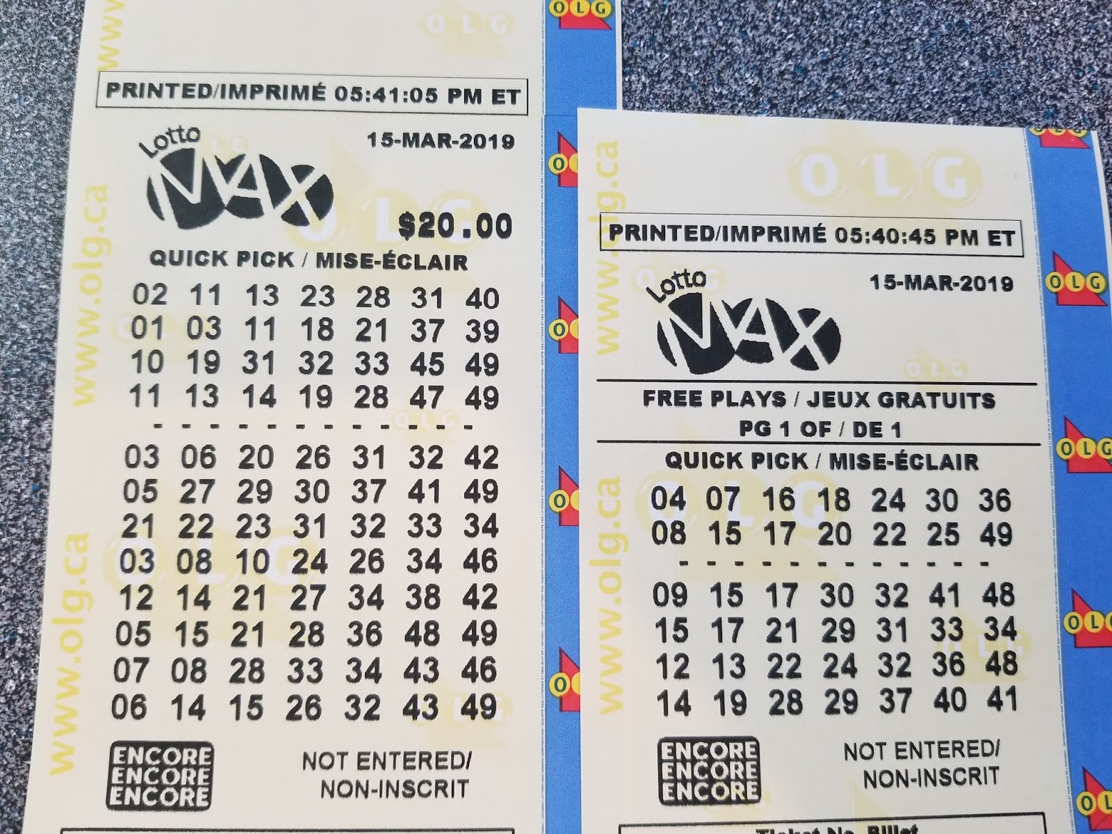 lotto max march 15 2019