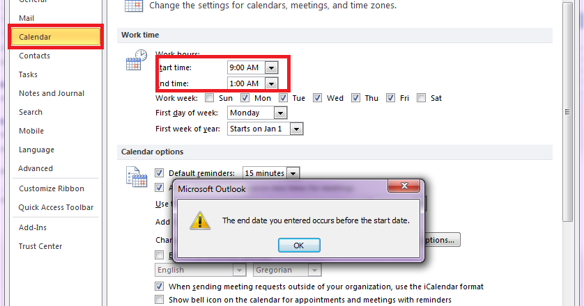 Hints Library: Error : "The end date you entered is before the start ...