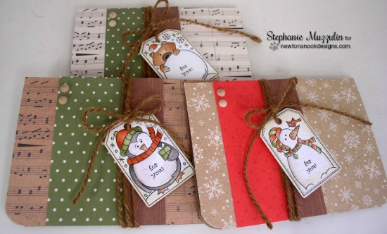 Tag Cards by Stephanie Muzzulin | Jolly Tags Stamp and Die Set by Newton's Nook Designs #newtonsnook