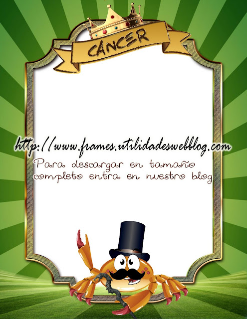 Marco para decorar fotos del día del padre signo Cancer