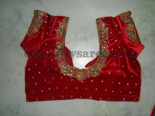 Embroidered Mango Work Blouses - Saree Blouse Patterns